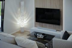 Residencial MARPLUS 2 salón zona TV. Obra nueva en Gandia